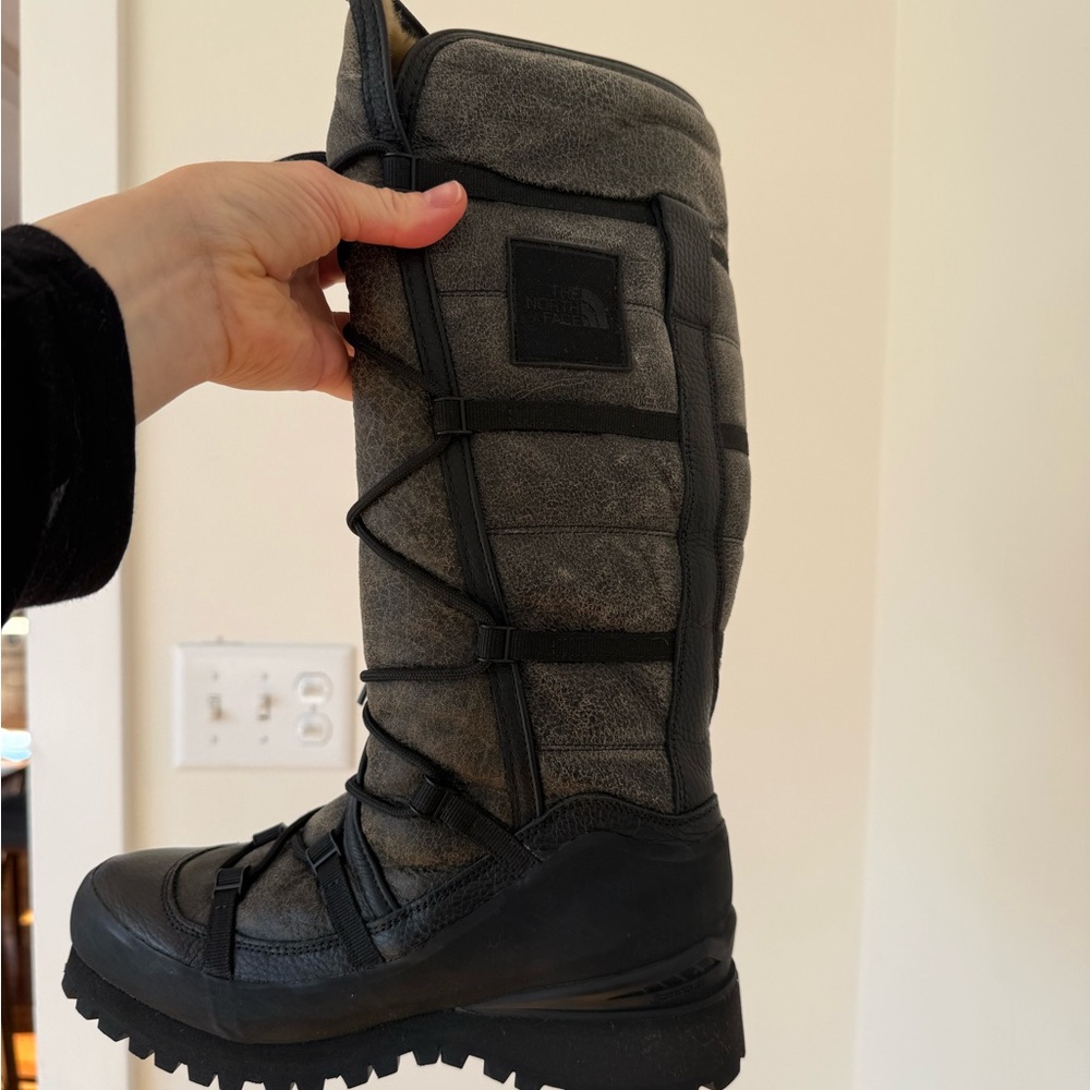 The North Face Black and Gray High Boots
